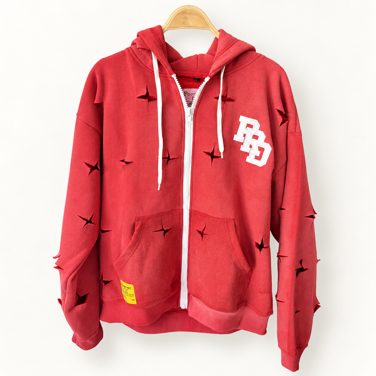 Ruby Distressed Zip Hoodie